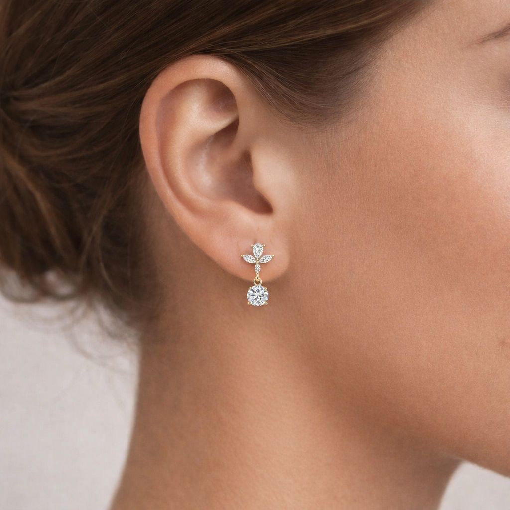 Elegant Diamond Drop Earrings (0.55–0.70 ct)
