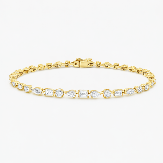 Tennis bracelet |  Elegant Multi-Stone Diamond Bracelet