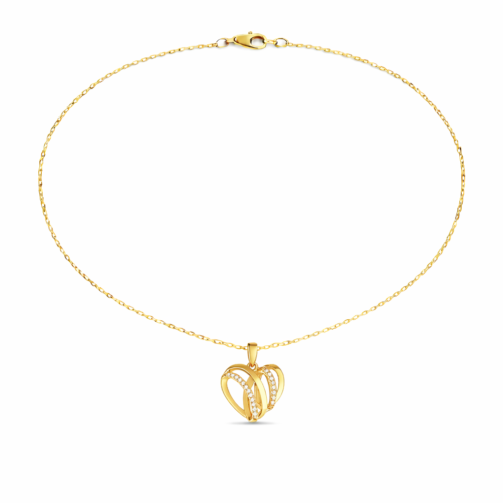 Interwoven Heart Diamond Pendant