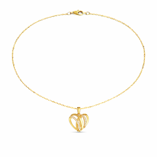 Interwoven Heart Diamond Pendant