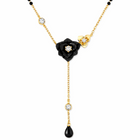 Dainty carved onyx mangalsutra