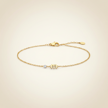 Initial dainty bracelet