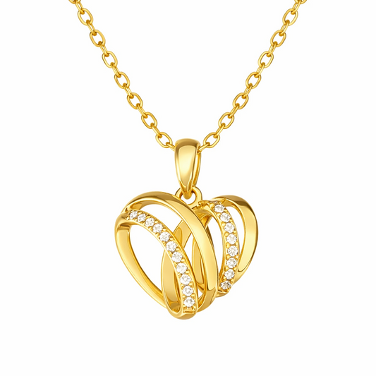 Interwoven Heart Diamond Pendant