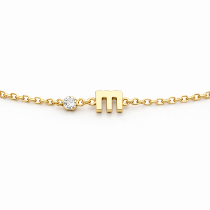 Initial dainty bracelet