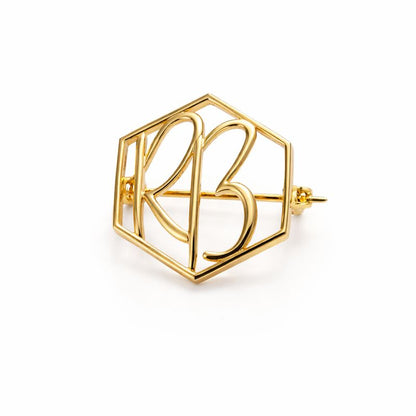 Hexagonal brooch