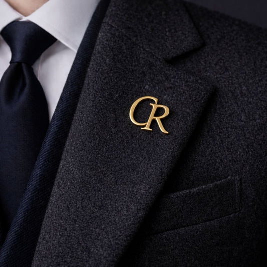 Personalised Initial Gold Brooch