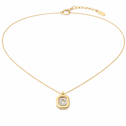 Diamond initial necklace