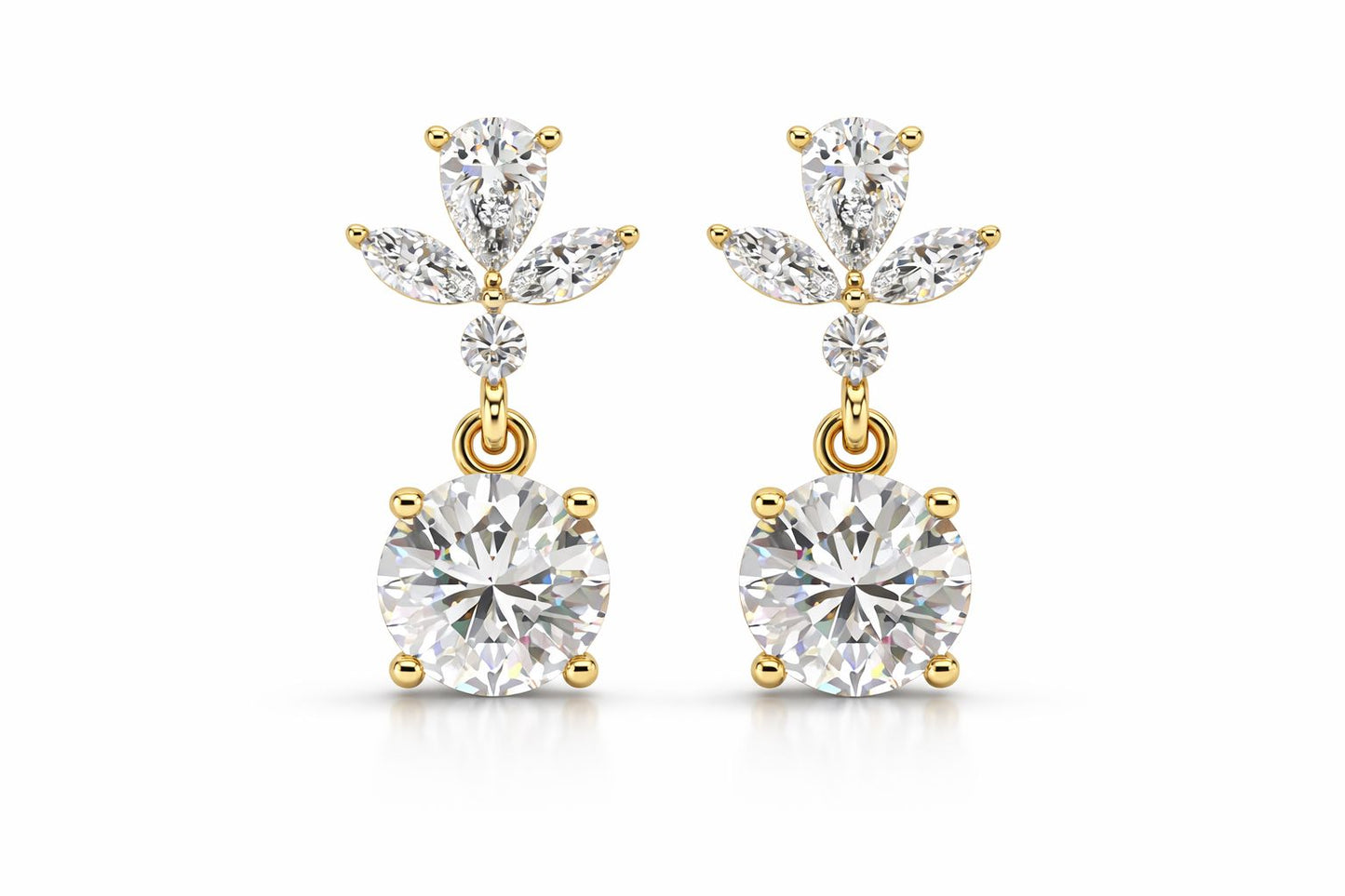 Elegant Diamond Drop Earrings (0.55–0.70 ct)