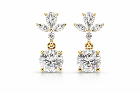 Elegant Diamond Drop Earrings (0.55–0.70 ct)