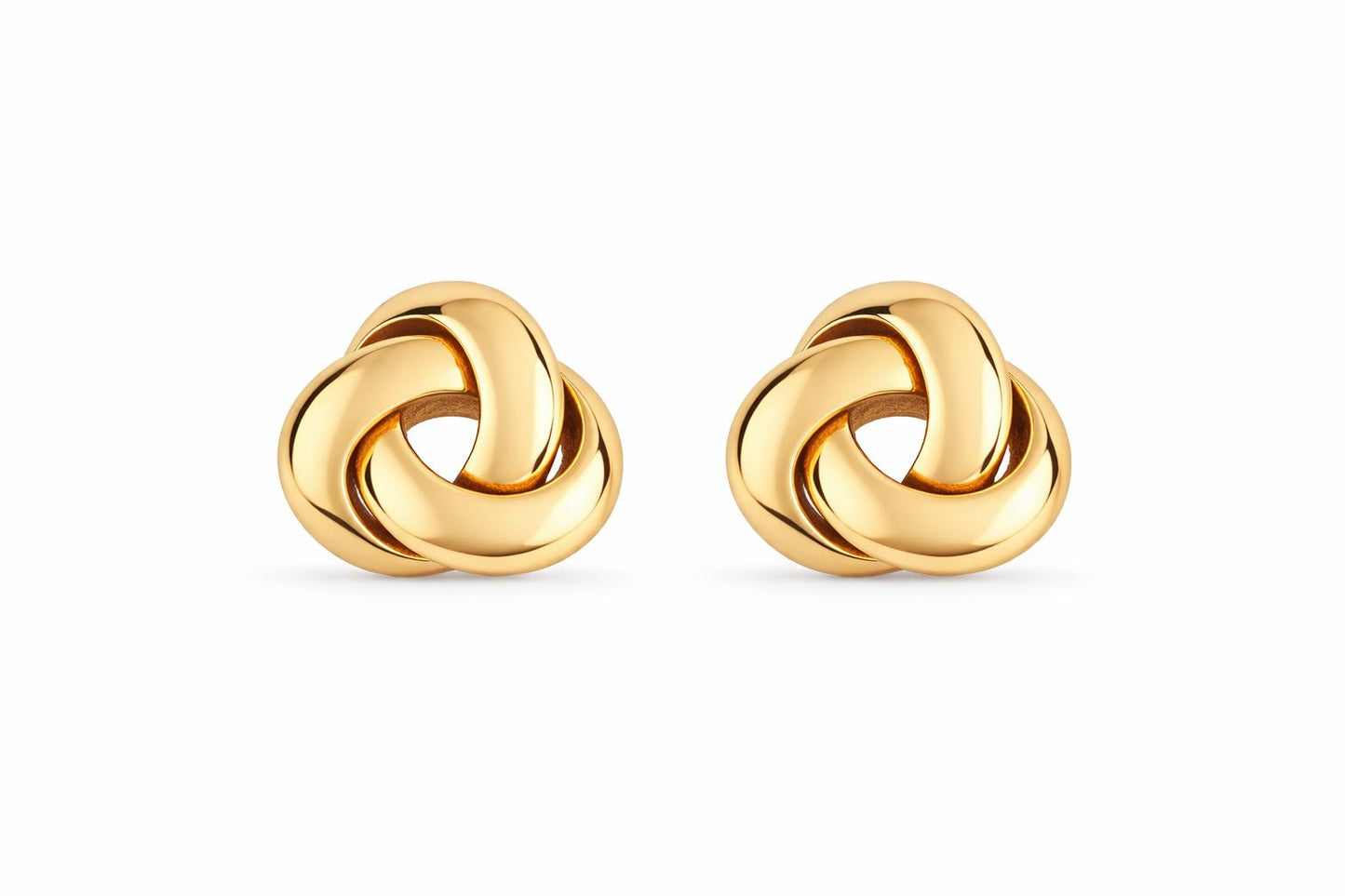 Classic Knot Gold Stud Earrings (8 mm)