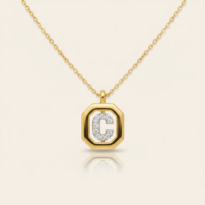 Diamond initial necklace